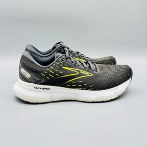 Brooks Shoes Womens 7 Gray Yellow Glycerin 20 Cushioned Athletic Running Sneaker